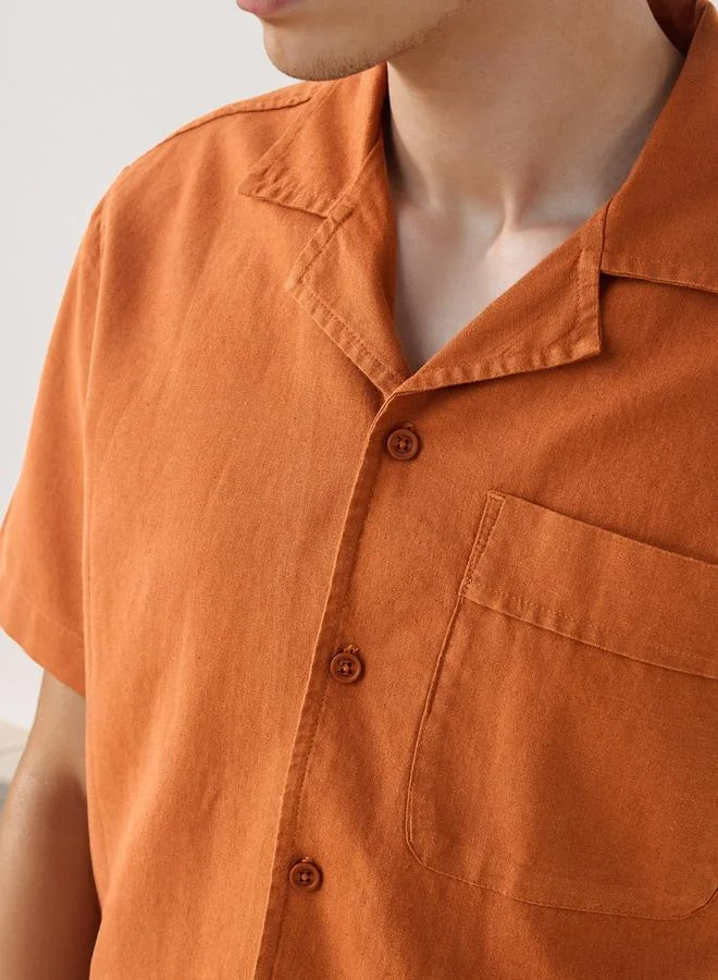 Lee Cooper  Lee Cooper Linen Resort Shirt for Men | Best Price UAE