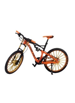 Generic Special 1:10 Alloy Bicycle Model Simulation Station Wagon Mini Stunt Car Ornaments Collection Toys-Color:No. 6 Downhill Mountain Bike Black And Orange [e-commerce Box] 20*6*14  - Image 1