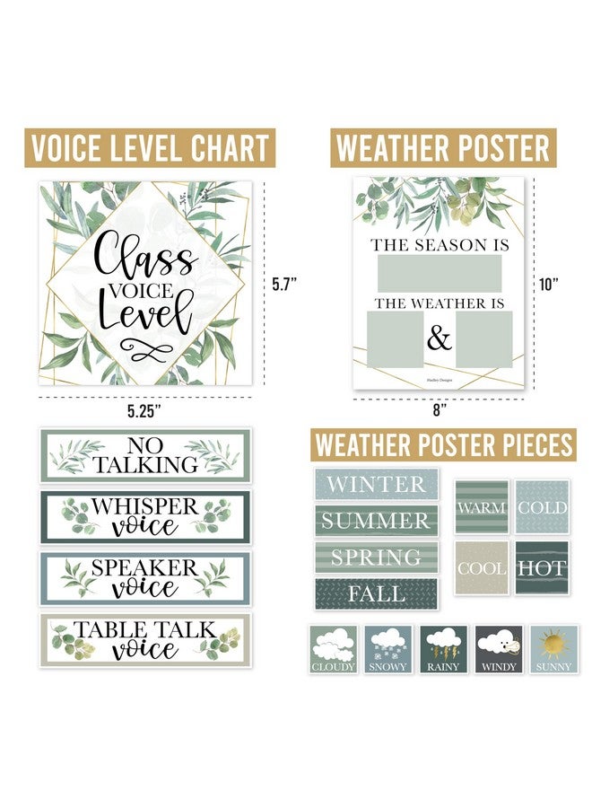 Hadley Designs Greenery Classroom Calendar Set Bulletin Board Sets For Teachers School Calendar For Classroom Classroom Calendar Bulletin Board Set For Classroom Decoration - Image 5