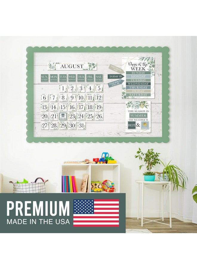 Hadley Designs Greenery Classroom Calendar Set Bulletin Board Sets For Teachers School Calendar For Classroom Classroom Calendar Bulletin Board Set For Classroom Decoration - Image 2