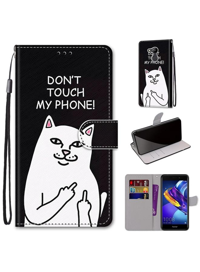 S-TOP Case For Huawei Honor V9 Play Coloured Drawing Cross Texture Horizontal Flip PU Leather Case with Holder & Card Slots & Wallet & Lanyard - Image 1