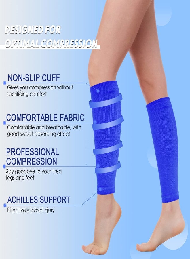Geyoga 6 Pairs Calf Compression Sleeve for Men Women Football Leg Sleeve Elastic Calf Support Sock for Sports Cycling Running Basketball(Medium) - Image 3