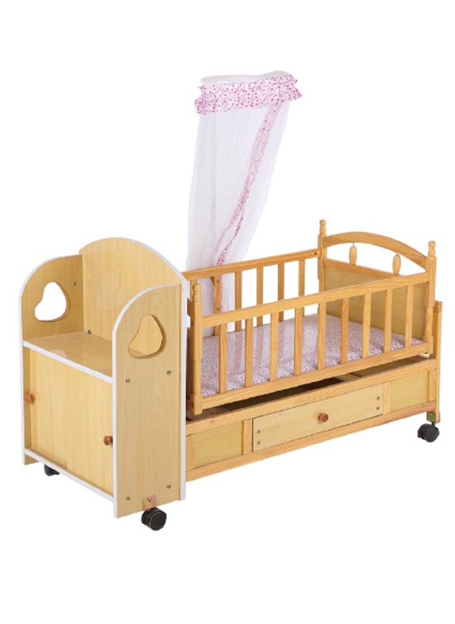 Beauenty Multifuctional Adjustable Baby Rocking Bed Cot With Drawer 