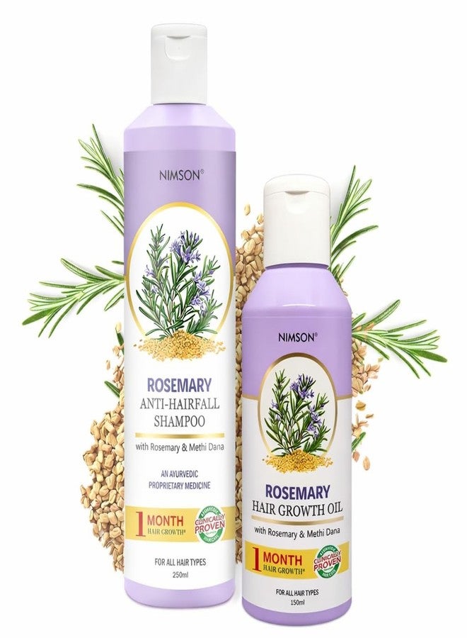 Nimson Hair Nourishment Combo – Rosemary Shampoo (250ml) + Hair Growth Oil (150ml) | Reduces Hair Fall, Strengthens Roots & Boosts Shine | For Men & Women - Image 1