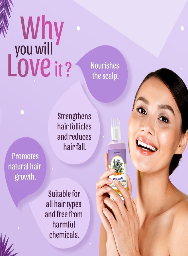 Nimson Hair Nourishment Combo – Rosemary Shampoo (250ml) + Hair Growth Oil (150ml) | Reduces Hair Fall, Strengthens Roots & Boosts Shine | For Men & Women - Image 2