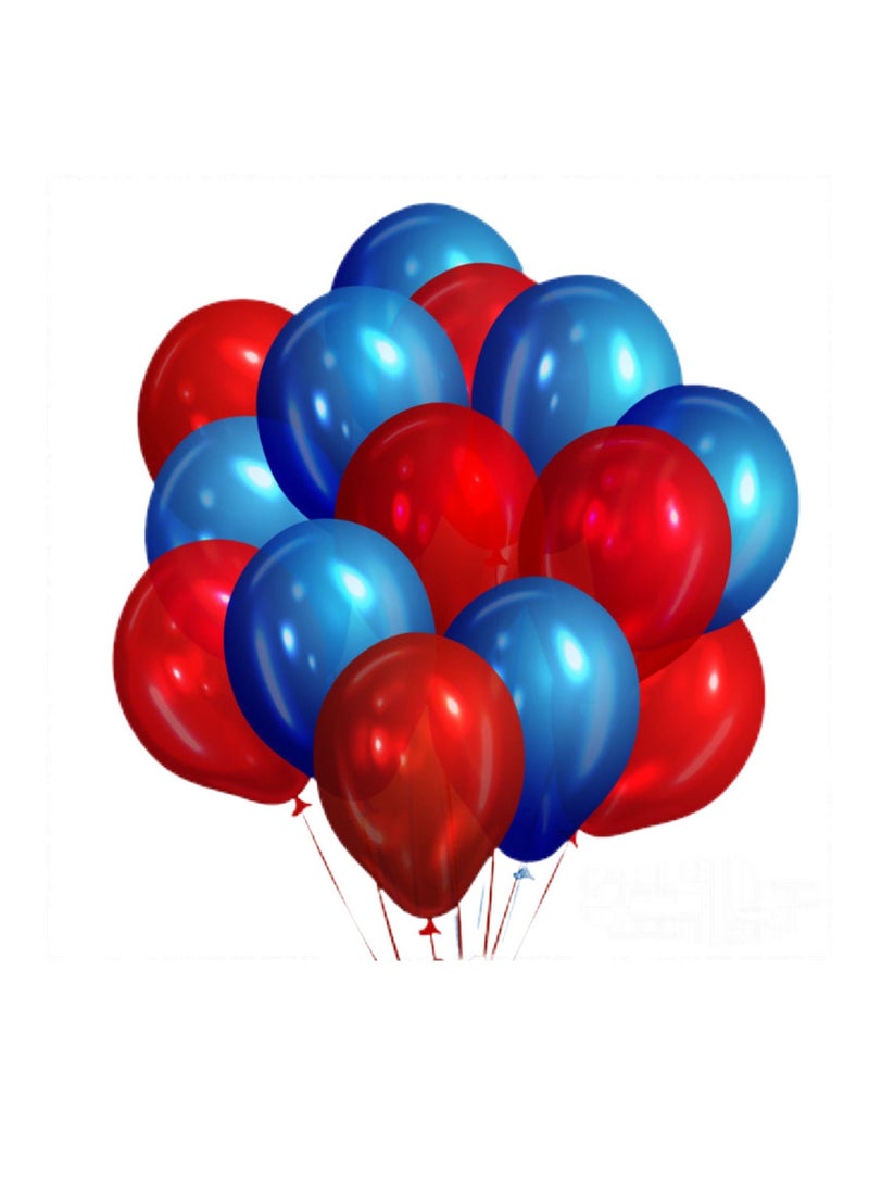 Highland 50 Piece Red and Blue Balloons for Birthday Baby Shower Wedding Anniversary Party Decorations  - Image 1