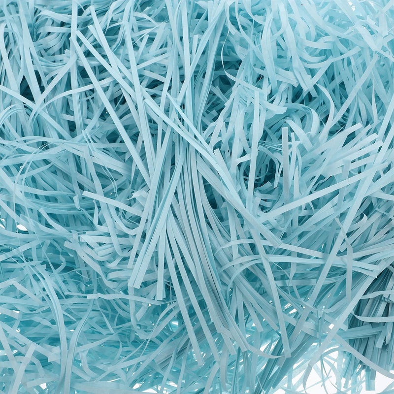 Shredded Sky Blue Raffia Paper Filler 500g Crinkle Cut Decorative Basket Packing Filler For Gift Boxes Party Supplies Shipping - Image 4