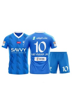 M MIAOYAN M MIAOYAN Neymar Riyadh Crescent No. 10 Jersey Children's Football Jersey Set Game Training Jersey  - Image 2