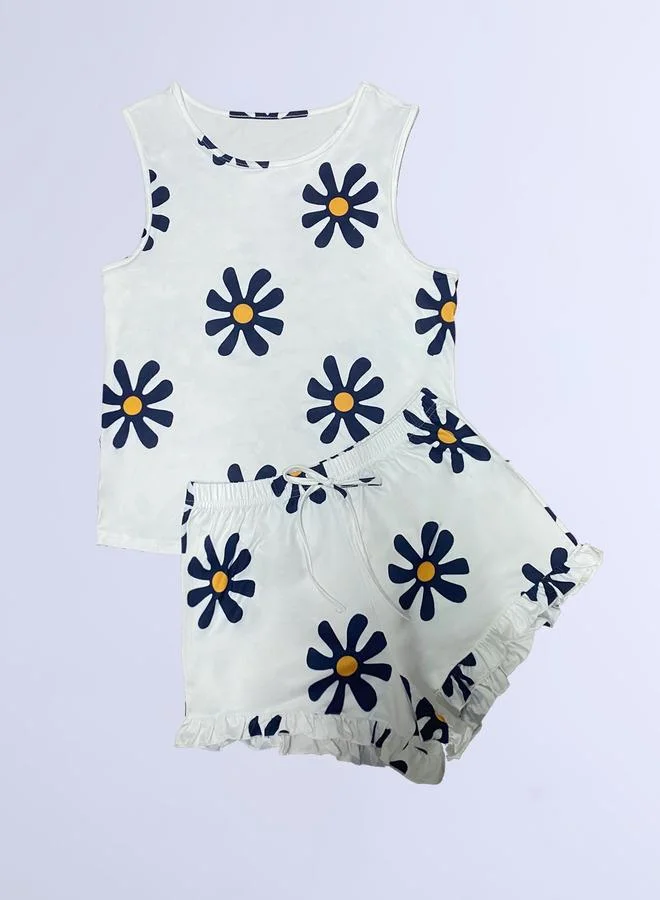 تايك تو Take Two Women Graphic Print Sleeveless Top and Shorts Set