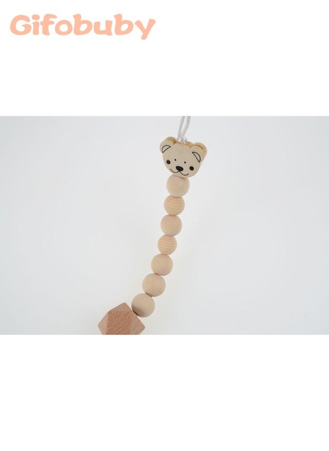 1 pcs Baby Wooden Pacifier Clip, Wooden Bear Pacifier Chain Clip, Teether Anti-Drop Chain, Pacifier Clip Anti-Loss Chain - pzsku/Z8F05AA5707EF312F01C2Z/45/_/1721980858/313b3436-4d93-4123-a14d-b20ee6e2fae9