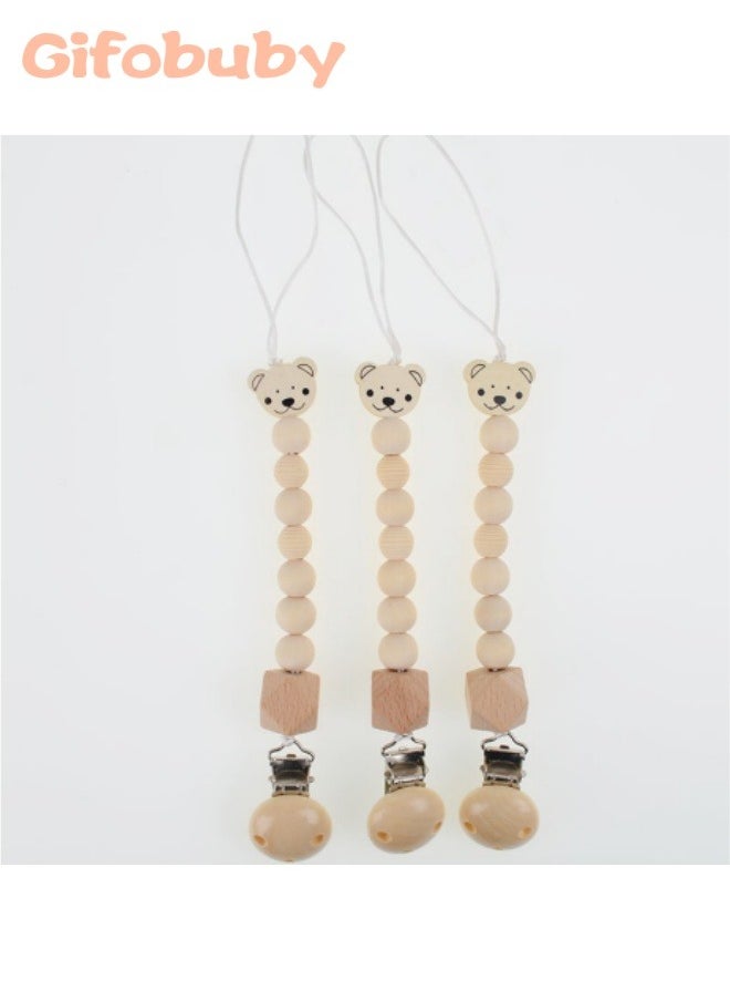 1 pcs Baby Wooden Pacifier Clip, Wooden Bear Pacifier Chain Clip, Teether Anti-Drop Chain, Pacifier Clip Anti-Loss Chain - pzsku/Z8F05AA5707EF312F01C2Z/45/_/1721980872/b5e24838-af90-4d64-bbcc-bf42b84dd280