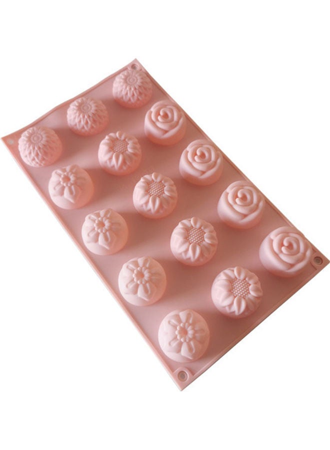 NIBEMINENT 15 Cavity Silicone Moulds Pink 29 x 17.5cm  - Image 2