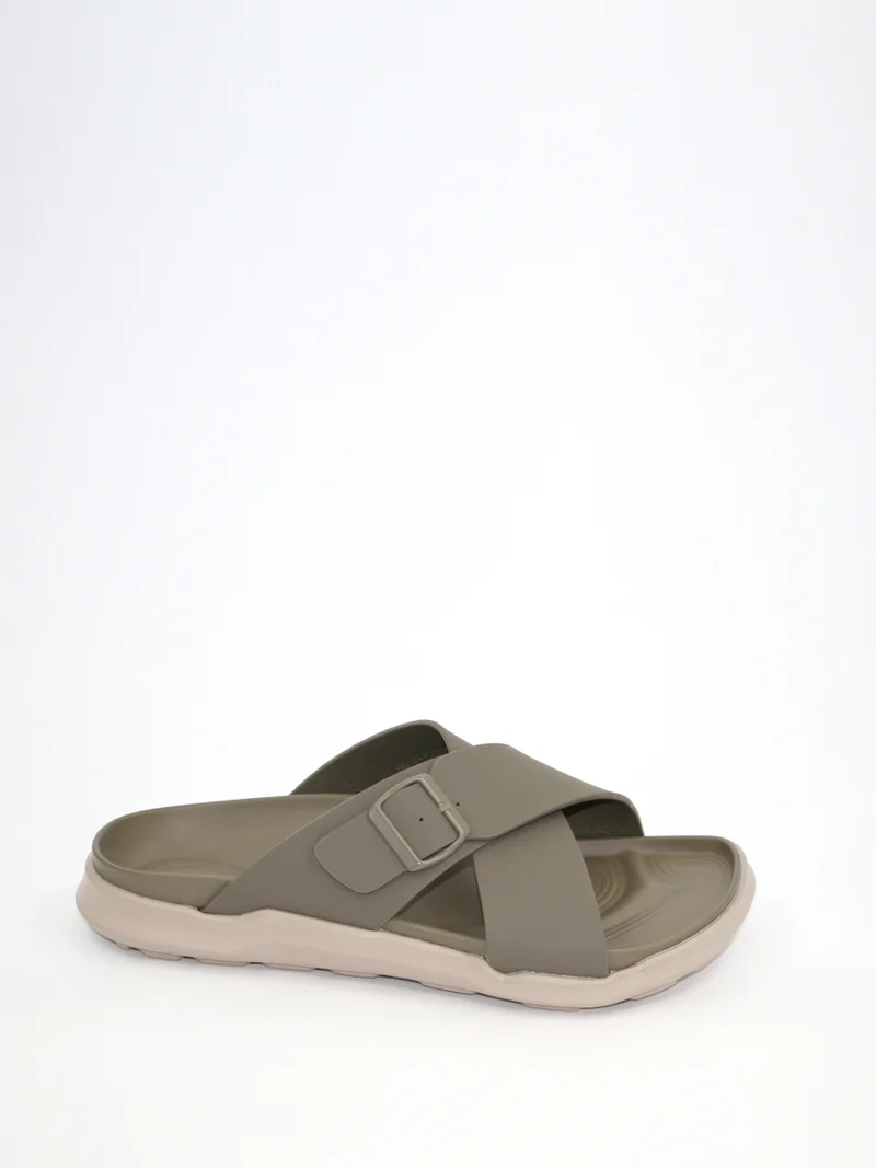 Geoomnii Kasimir1 Traditional Arabic Sandals for Men – Comfortable Leather Slip-On Design – Perfect for Everyday Wear & Occasions -Olive
