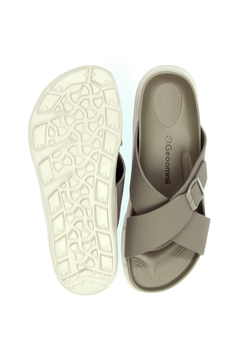 Geoomnii Olive Kasimir1 Traditional Arabic Sandals for Men – Comfortable Leather Slip-On Design – Perfect for Everyday Wear & Occasions -Olive for Men | Best Price UAE