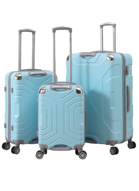3 Piece ABS Hard side Trolley Luggage Set Spinner Wheels with Number Lock 20/24/30 Inch