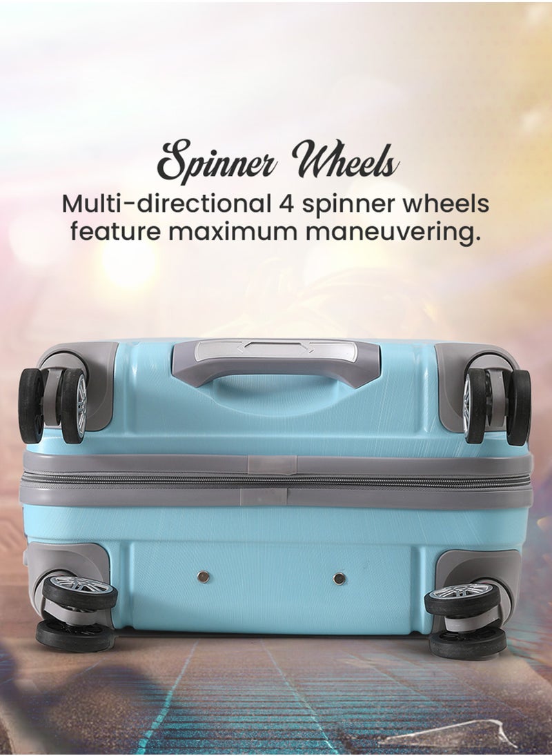 STARLIFE - 3 Piece ABS Hard side Trolley Luggage Set Spinner Wheels with Number Lock 20/24/30 Inch - Image 1