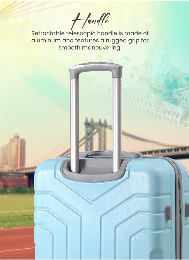 STARLIFE - 3 Piece ABS Hard side Trolley Luggage Set Spinner Wheels with Number Lock 20/24/30 Inch - Image 1