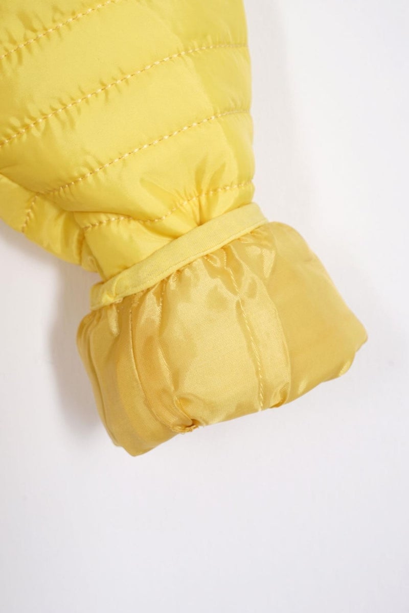 Zepkids Hooded Long Sleeve Light Yellow Color Coat  - Image 3