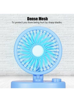 Thoraya Strong Wind Oscillating Fan Indicator Light Stepless Wind Adjustment Rotary Fan Cooling - Blue  - Image 5
