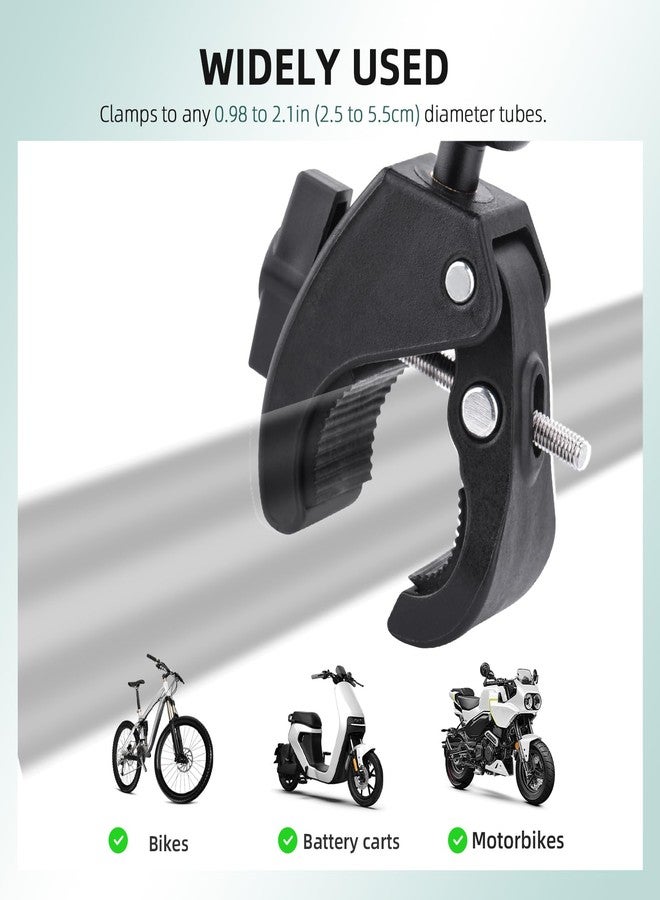 Flymile Bike Holder Mount Adapter for DJI RC 2/ RC Controller,360° Dual Ball Head Motorcycle Handlebar Holder Clamp for DJI Mini 4 Pro/Mini 3 Pro/Air 3/Mavic 3 Pro Smart Remote Controller, Black - Image 5