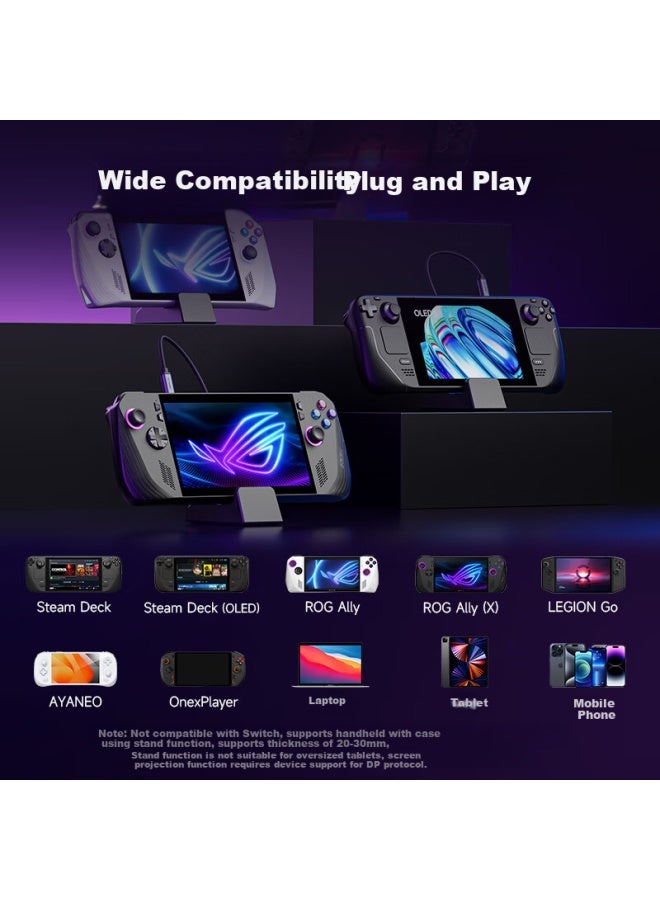 Jsaux Rog Handheld Docking Station Legion Go Expansion Dock Steam Deck Accessories Type-c Base Usb Dock Adapter Official 4k Screen Projection - Image 2