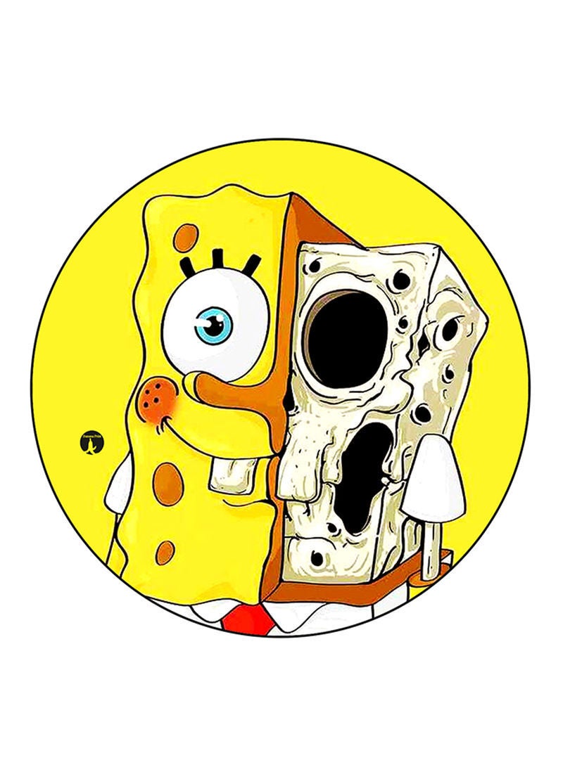 RKN Spongebob Printed Mouse Pad  Round  Multicolour