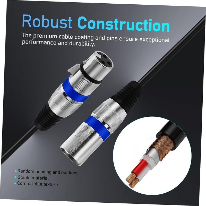 Toyvian 6 Pack Color Coded Balanced XLR Microphone Cable Male to Female for Studio Live Sound - Image 2