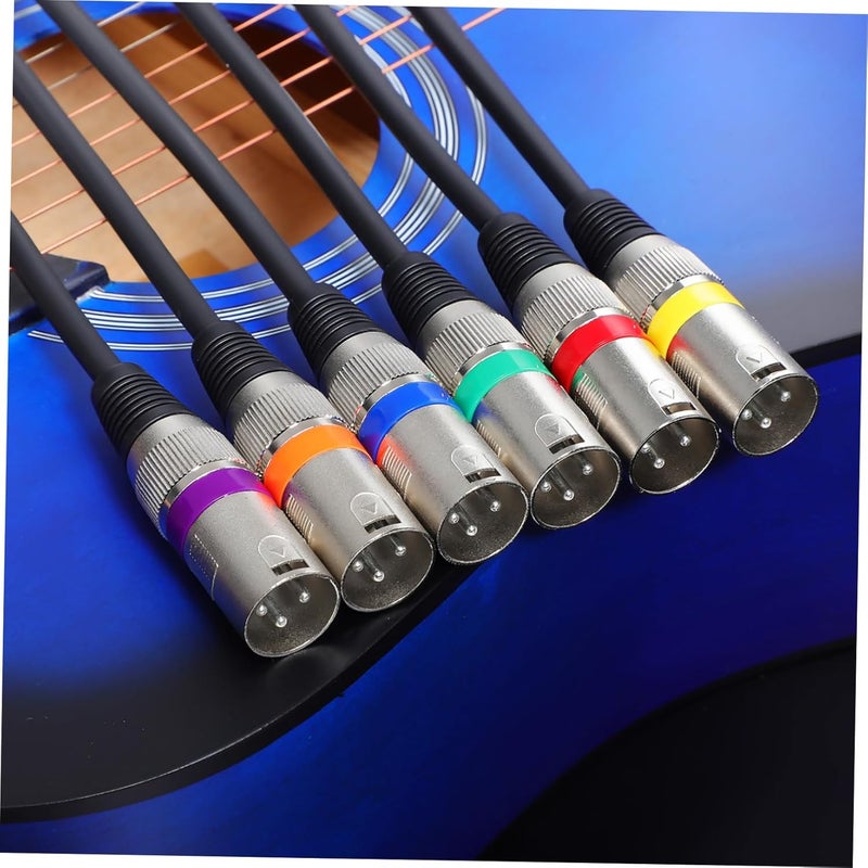 Toyvian 6 Pack Color Coded Balanced XLR Microphone Cable Male to Female for Studio Live Sound - Image 5