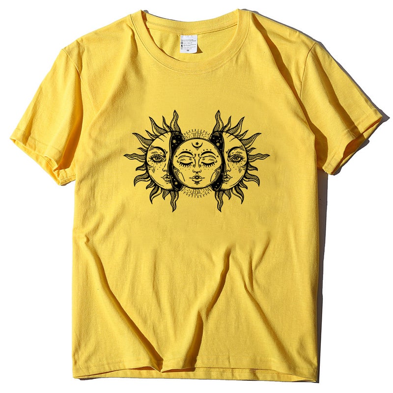 Helios Art Printed in stock Crewneck T-Shirt Cross-border plus size European and American Men's and Women's Trendy Short Sleeve - Image 5