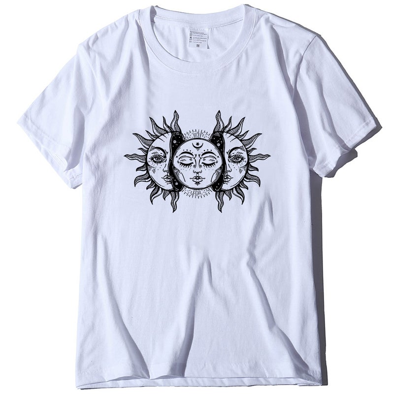 Helios Art Printed in stock Crewneck T-Shirt Cross-border plus size European and American Men's and Women's Trendy Short Sleeve - Image 3