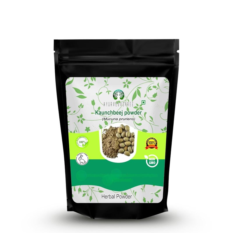 AYURVEDASHREE Mucuna Seed Powder 50 Gm Kapikacchu Kaunch Beej NonGMO Sustainably Sourced Vegan