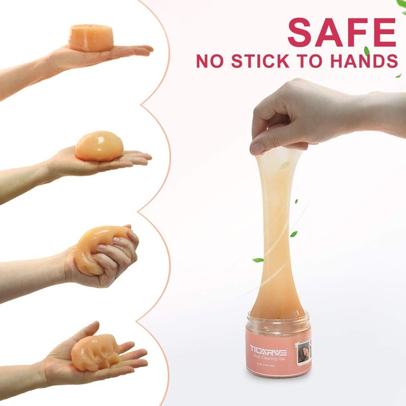 TICARVE Cleaning Gel for Car Detail Putty Cleaning Gel Auto Detail Tools Car Interior Cleaner Cleaning Mud Dust for Cars and Keyboard Cleaner Gel Clean Slime Reusable Car Vent Cleaner - Image 5