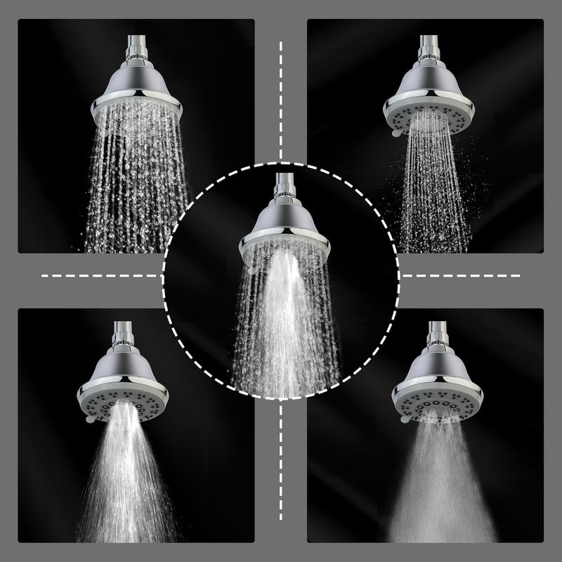 Orvos Overhead multifunction shower 4x4 inches RainMist Chrome plated with high grade Korean ABS material from LG for high end luxury bathrooms set of 1 - Image 5