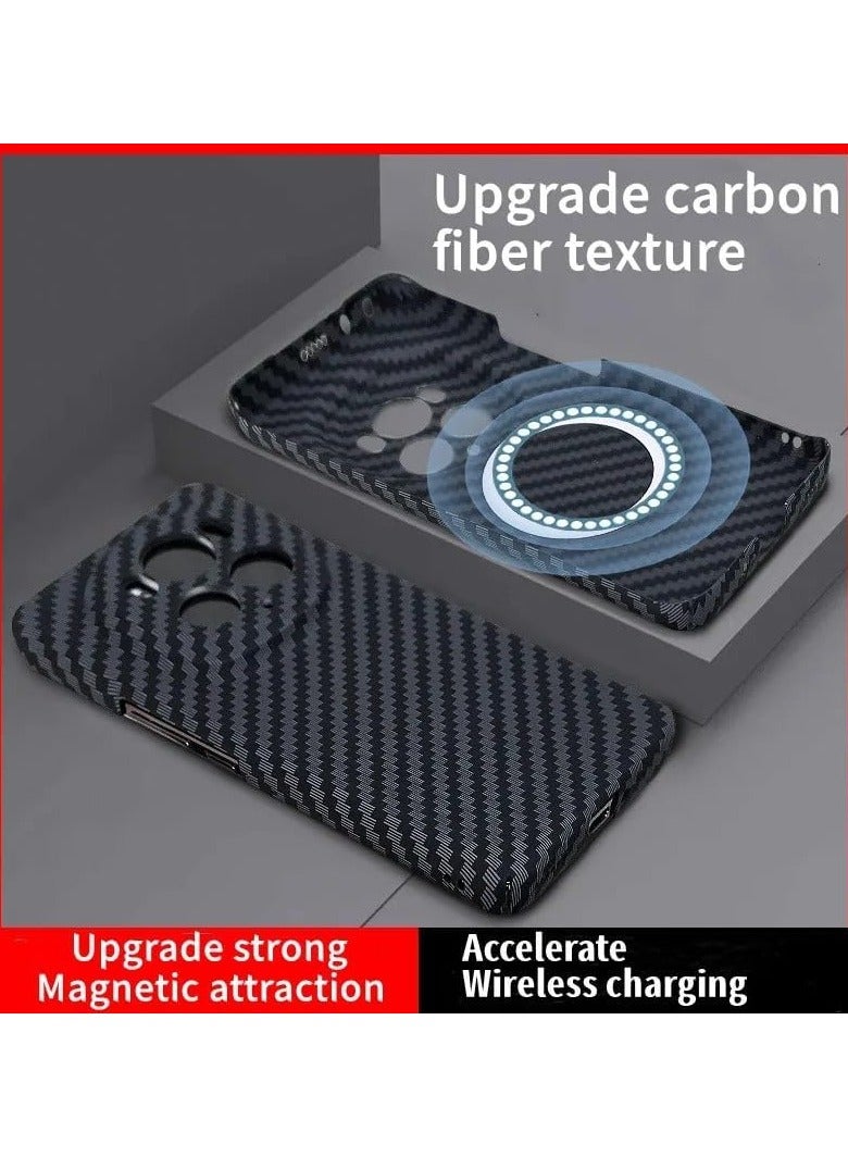 Honor Magic 6 Pro Case, Carbon Fiber Pattern Slim Hard PC Case 【Compatible with Mag-Safe】 Matte Magnetic Cover for Honor Magic 6 Pro - Image 4