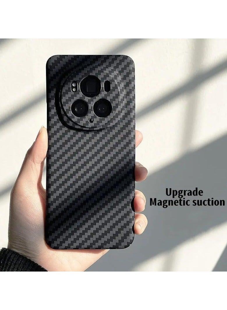 Honor Magic 6 Pro Case, Carbon Fiber Pattern Slim Hard PC Case 【Compatible with Mag-Safe】 Matte Magnetic Cover for Honor Magic 6 Pro - Image 5