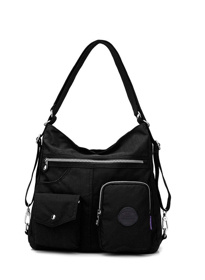 Multipurpose Hobo Purse for Women with Antitheft RFID, Waterproof Nylon Crossbody Bag Shoulder Handbag, Convertible Backpack  - Image 1