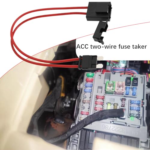 Micro Traders موصل حامل الفيوز للسيارة 2 قطعة 32 فولت 20 أمبير 16AWG سلك ثقيل للتمديد موصل حامل الفيوز الأوسط للمركبة مع 4 قطع فيوز 20 أمبير لـ ATM/APM (23 سم، قياسي) - Image 2