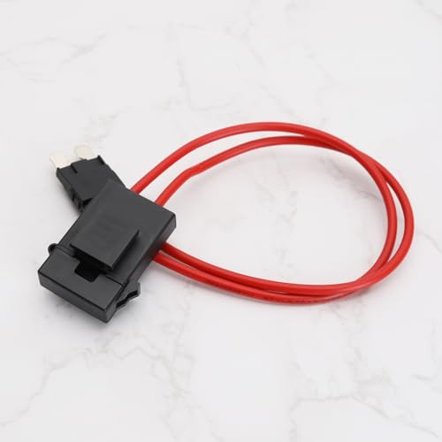 Micro Traders موصل حامل الفيوز للسيارة 2 قطعة 32 فولت 20 أمبير 16AWG سلك ثقيل للتمديد موصل حامل الفيوز الأوسط للمركبة مع 4 قطع فيوز 20 أمبير لـ ATM/APM (23 سم، قياسي) - Image 5