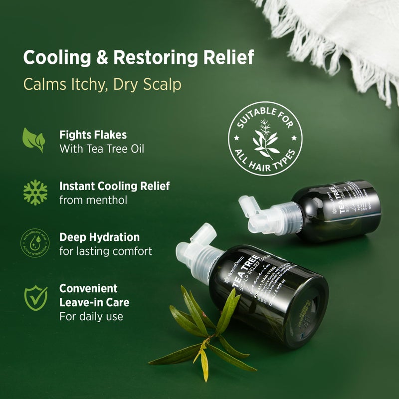 Roycederm Tea Tree Scalp Relief Spray: Leave-In Scalp Care for Dry, Flaky, and Itchy Scalp - Tea Tree Oil Formula for Comfort, Hydration, and Balance - Conditioning Support for Women & Men - Image 2