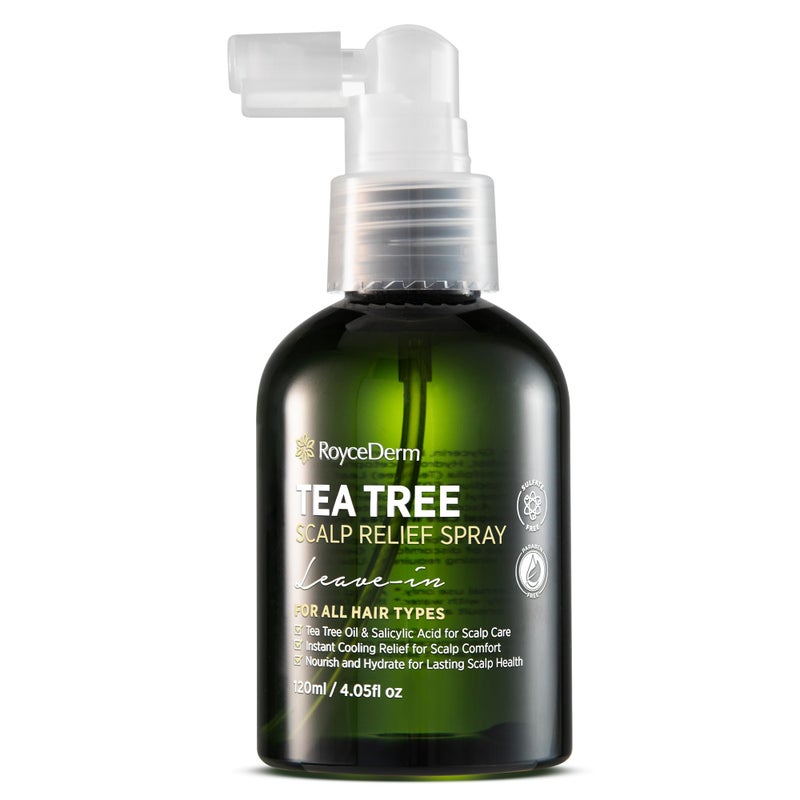 Roycederm Tea Tree Scalp Relief Spray: Leave-In Scalp Care for Dry, Flaky, and Itchy Scalp - Tea Tree Oil Formula for Comfort, Hydration, and Balance - Conditioning Support for Women & Men - Image 1