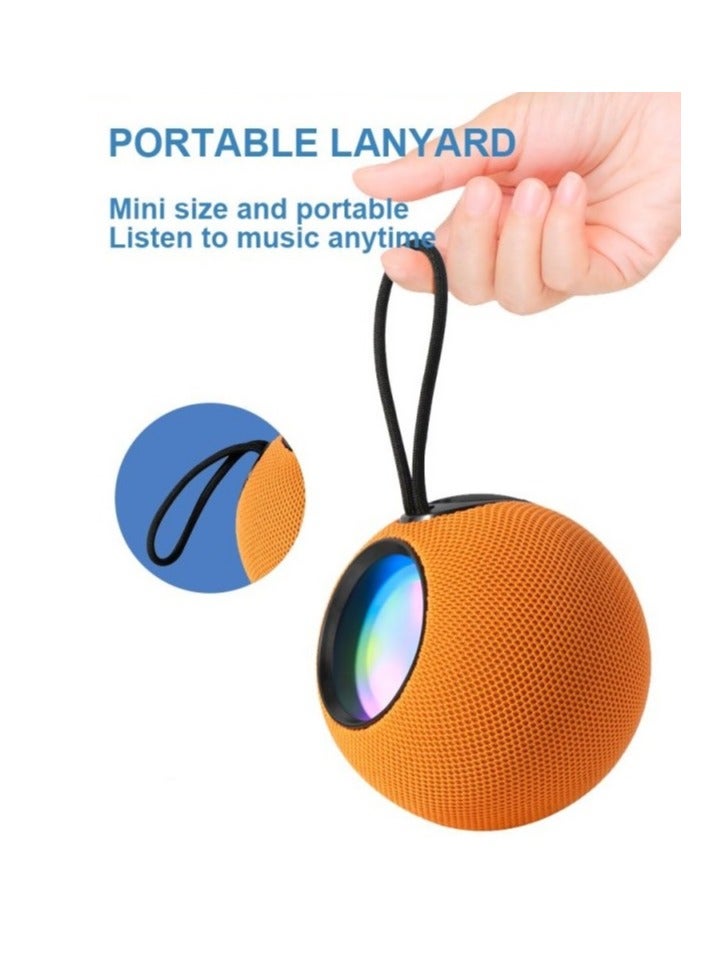 Kisonli G3 Mini Portable Bluetooth Speaker , RGB Portable Wireless 5W Stereo Speaker – AUX  Audio Input / TF card /  USB Playback  – 500mAh Battery (2-4 hours ) chargeable DC-5V  – IPX4 | Blue - Image 4