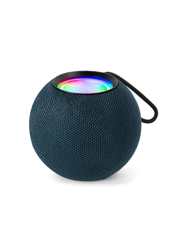 Kisonli G3 Mini Portable Bluetooth Speaker , RGB Portable Wireless 5W Stereo Speaker – AUX  Audio Input / TF card /  USB Playback  – 500mAh Battery (2-4 hours ) chargeable DC-5V  – IPX4 | Blue - Image 1