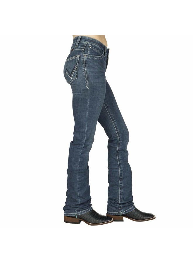 Wrangler Women's Willow Mid Rise Boot Cut Ultimate Riding Jean, Davis, 1W x 32L - Image 4