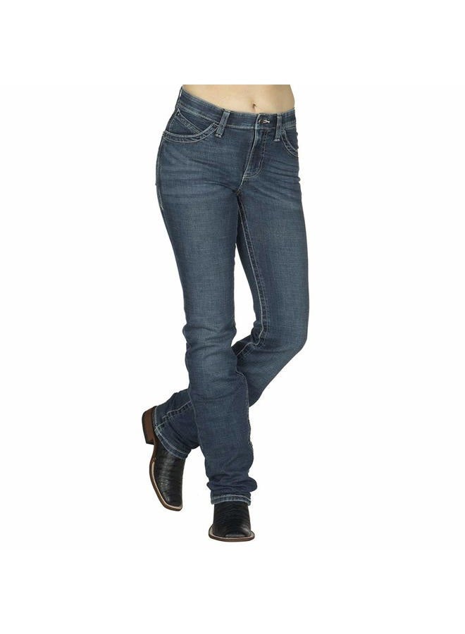 Wrangler Women's Willow Mid Rise Boot Cut Ultimate Riding Jean, Davis, 1W x 32L - Image 2