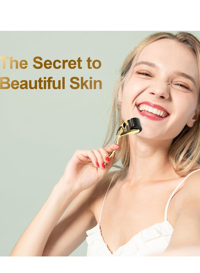 عام أسطوانة تدليك الوجه 0.25 مم مع 540 إبرة دقيقة من التيتانيوم، أسطوانة إبر دقيقة تتضمن حقيبة تخزين، ديرما رولر للنساء والرجال - Image 4