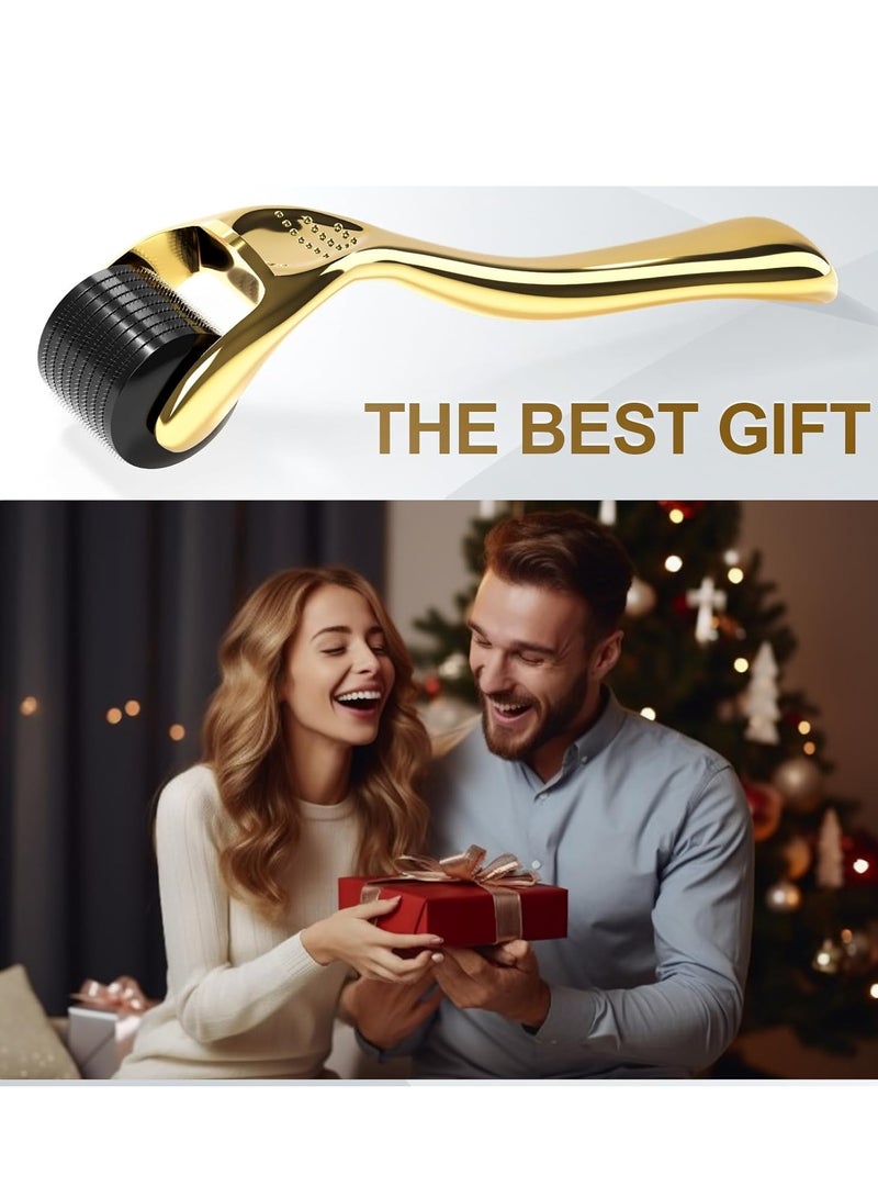 عام أسطوانة تدليك الوجه 0.25 مم مع 540 إبرة دقيقة من التيتانيوم، أسطوانة إبر دقيقة تتضمن حقيبة تخزين، ديرما رولر للنساء والرجال - Image 3