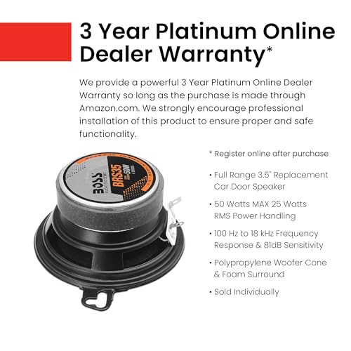 BOSS Audio Systems BRS40 50 Watt, 4 Inch , Full Range, Replacement Car Speaker - Sold Individually - Image 5