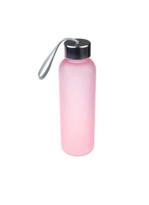 500ml BPA Free Plastic Water Bottle with Silver Lid Leakproof Water Bottle for Travel, Fitness, Outdoor Sports, Home, School, Gym, Yoga