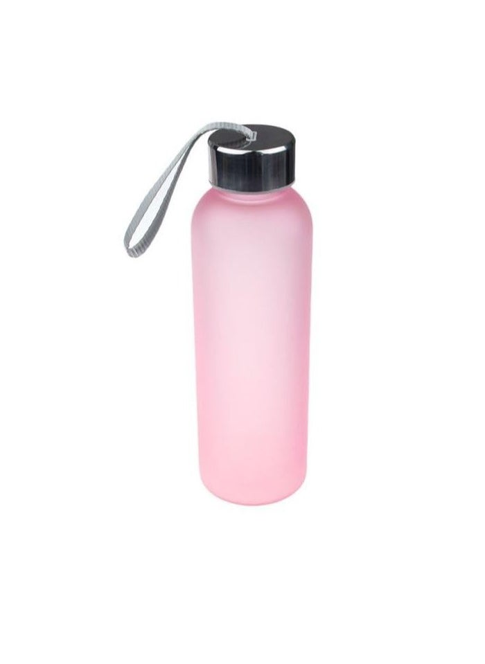500ml BPA Free Plastic Water Bottle with Silver Lid Leakproof Water Bottle for Travel, Fitness, Outdoor Sports, Home, School, Gym, Yoga