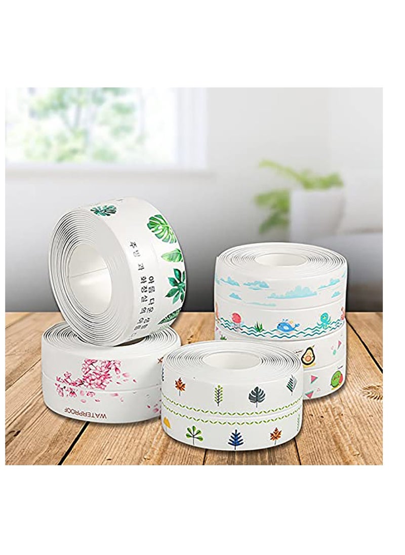 SYOSI 2Rolls Seal Strip Anti-Collision Waterproof Self Adhesive Caulk Strip Sealing Tape for Sink Bathroom Kitchen  - Image 2